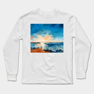 sea sunrise abstract Long Sleeve T-Shirt